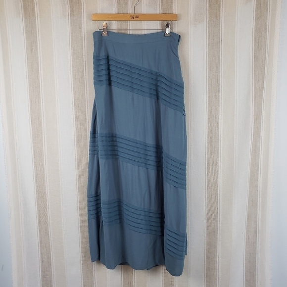 Soft Surroundings Dresses & Skirts - Soft Surroundings Maxi Skirt Blue‎ Size Small Lagenlook Modest